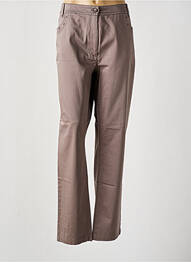 Pantalon drept țesătură poplin mărime normală gri EPICEA femme