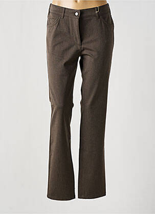 Pantalon slim talie elastică mărime normală maro GERKE MY PANTS femeie
