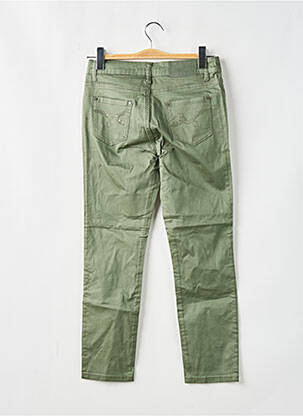 Pantalon slim țesătură poplin mărime normală verde SOO femeie