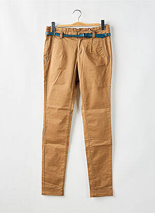 Pantalon chino țesătură poplin mărime normală maro MEXX femeie