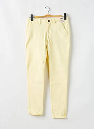 Pantalon chino țesătură poplin mărime normală galben REIKO femeie