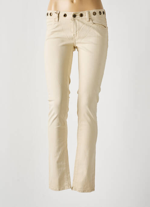 Blugi cu croială slim bej SCHOOL RAG femeie