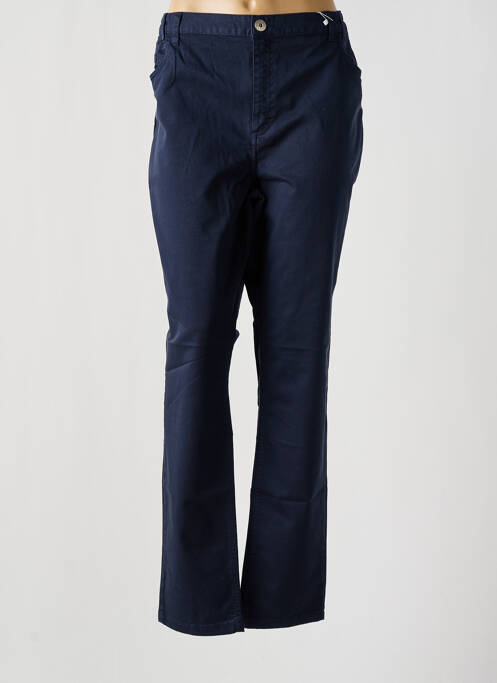 Pantalon slim talie elastică mărime normală albastru TBS femme