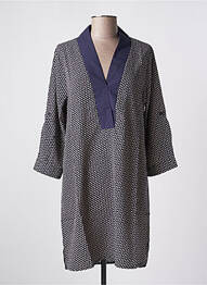 Rochie scurtă croială fluidă mâneci lungi albastru AKOZ femme