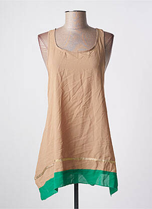 Tunică fără mâneci bej JULIE femeie