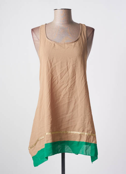 Tunică fără mâneci bej JULIE femeie