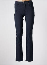 Pantalon slim țesătură poplin mărime normală albastru CIMARRON femme