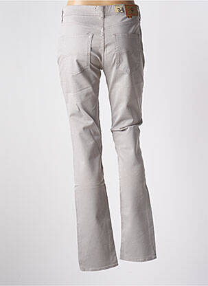 Pantalon slim țesătură poplin mărime normală gri CIMARRON femeie