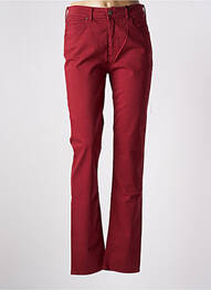 Pantalon slim țesătură poplin mărime normală roșu CIMARRON femme