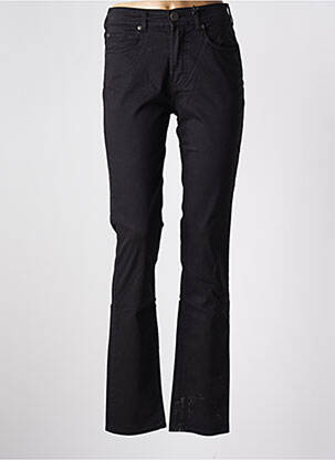 Pantalon slim țesătură poplin mărime normală negru CIMARRON femeie