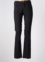 Pantalon slim țesătură poplin mărime normală negru CIMARRON femeie