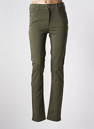 Pantalon slim talie înaltă talie înaltă verde CIMARRON femeie