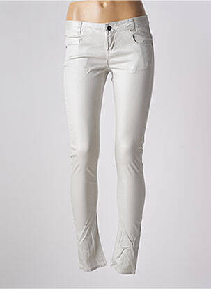 Pantalon slim argintiu LES P'TITES BOMBES femeie