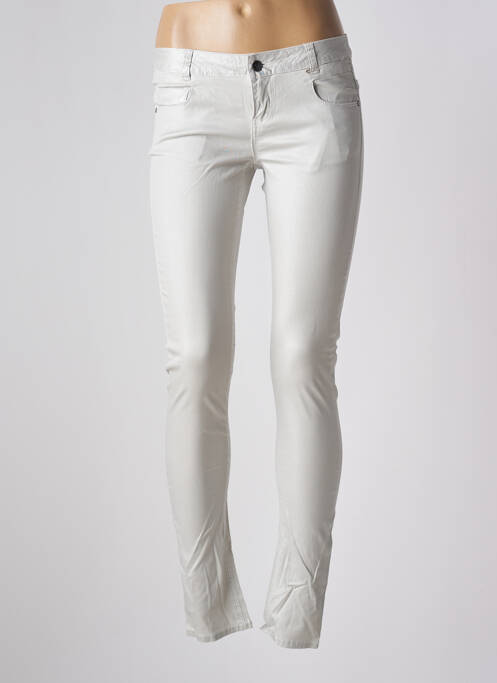 Pantalon slim argintiu LES P'TITES BOMBES femeie