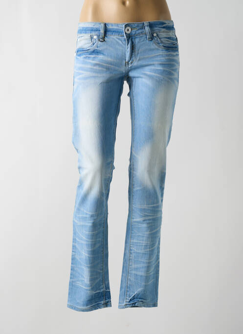 Blugi cu croială dreaptă talie joasă talie joasă albastru NEWPLAY femme