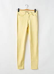 Pantalon slim țesătură poplin mărime normală galben VERO MODA femeie