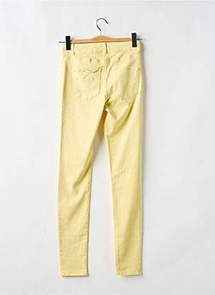 Pantalon slim țesătură poplin mărime normală galben VERO MODA femeie