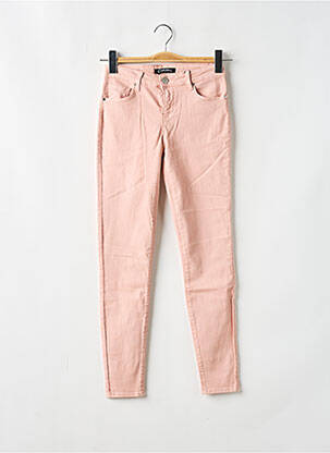 Blugi skinny elasticitate talie joasă roz CIMARRON femeie