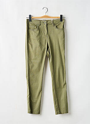 Pantalon slim țesătură poplin mărime normală verde C'EST BEAU LA VIE femeie