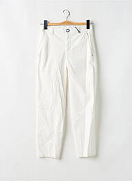 Pantalon drept țesătură poplin mărime normală alb STREET ONE femme