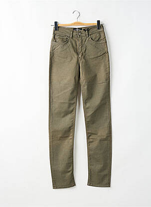 Pantalon slim elasticitate mărime normală verde CIMARRON femeie