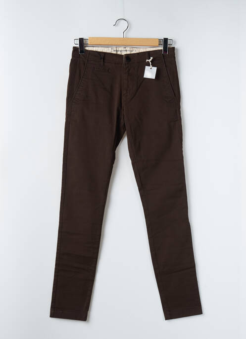 Pantalon chino maro KNOWLEDGE COTTON APPAREL bărbat