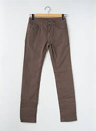 Pantalon slim elasticitate mărime normală maro deschis TELERIA ZED homme