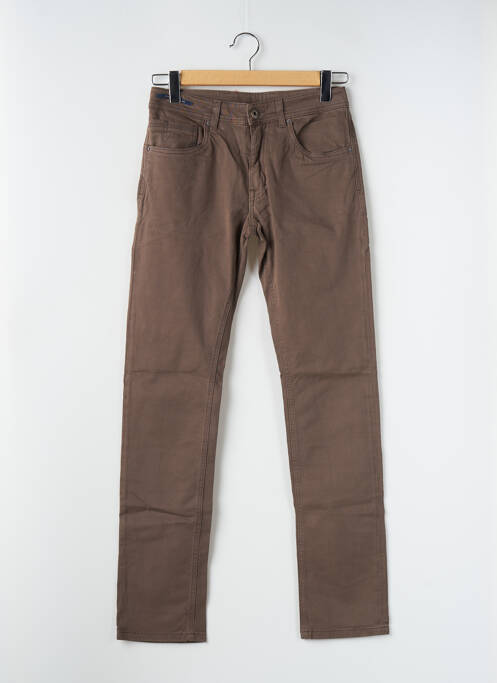 Pantalon slim elasticitate mărime normală maro deschis TELERIA ZED homme