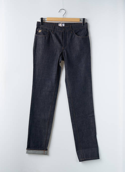 Blugi cu croială dreaptă închidere cu fermoar sub clapetă cu nasturi gri BY CHARLIE B homme