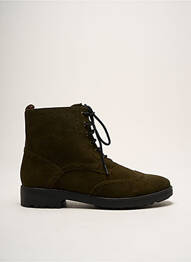 Botine/ghete nubuc toc plat până la 3 cm verde KARSTON femme