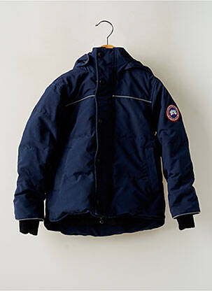 Geacă matlasată finisaj interior dublat cu glugă albastru CANADA GOOSE băiat