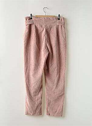 Pantalon drept talie cu cleme talie înaltă roz ETAM femeie