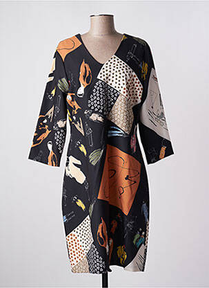 Rochie midi negru QUATTRO femeie