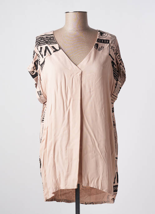 Tunică mâneci scurte bej QUATTRO femeie