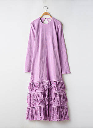 Rochie pulover guler rotund mâneci lungi violet SUNDRESS femeie