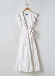 Rochie midi mâneci scurte mâneci scurte alb MAJORELLE femeie