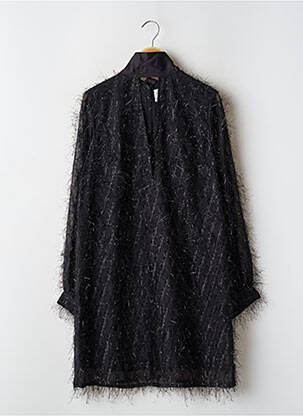 Rochie scurtă croială fluidă mâneci lungi negru SUNDRESS femeie