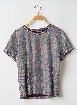 Top elasticitate mâneci scurte violet AMISSIMA femeie