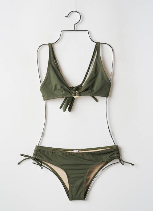 Costum de baie din două piese verde SANS MARQUE femeie