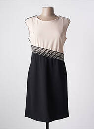Rochie midi țesătură crep mâneci scurte negru QUATTRO femme