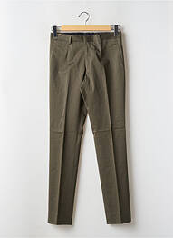 Pantalon chino închidere cu fermoar sub clapetă cu cârlig mărime normală verde ATELIER NOTIFY bărbat