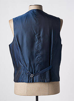 Vestă fără mâneci efect material satinat albastru SCABAL bărbat