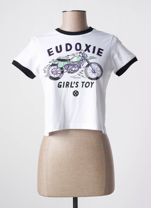 Top alb EUDOXIE femeie