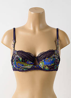 Sutien efect material satinat sutien cupe întregi cu decolteu înalt violet LISE CHARMEL femeie