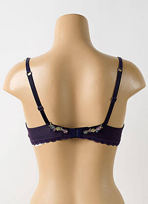 Sutien efect material satinat sutien cupe întregi cu decolteu înalt violet LISE CHARMEL femeie