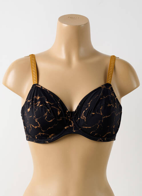 Sutien efect material satinat sutien cupe întregi cu decolteu înalt negru MARIE JO femme