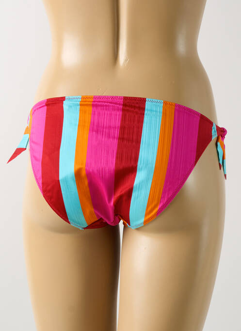 Chiloți de baie imprimeu dungi bikini roz MARIE JO femme