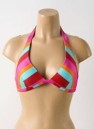 Sutien de costum de baie elasticitate top triunghiuri roz MARIE JO femeie