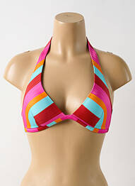 Sutien de costum de baie elasticitate top triunghiuri roz MARIE JO femeie