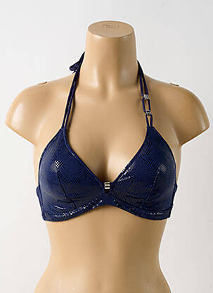 Sutien de costum de baie elasticitate top triunghiuri albastru MARIE JO femeie